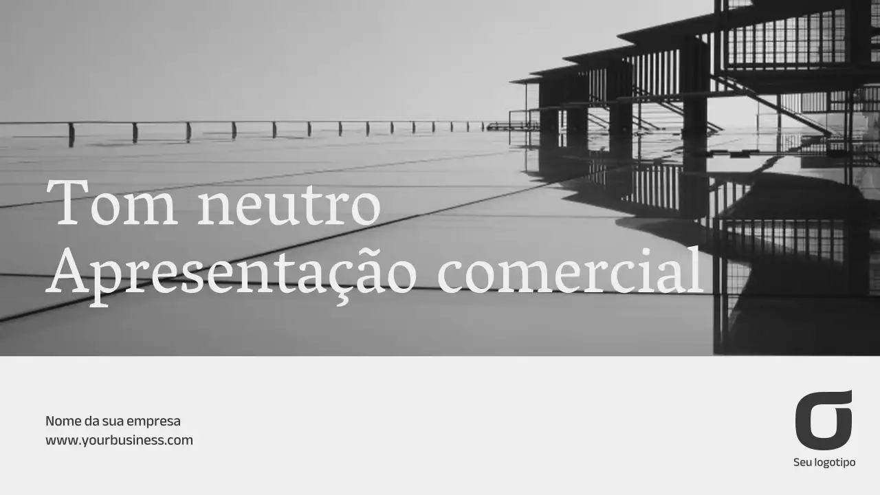 Relatórios comerciais elegantes a preto e branco