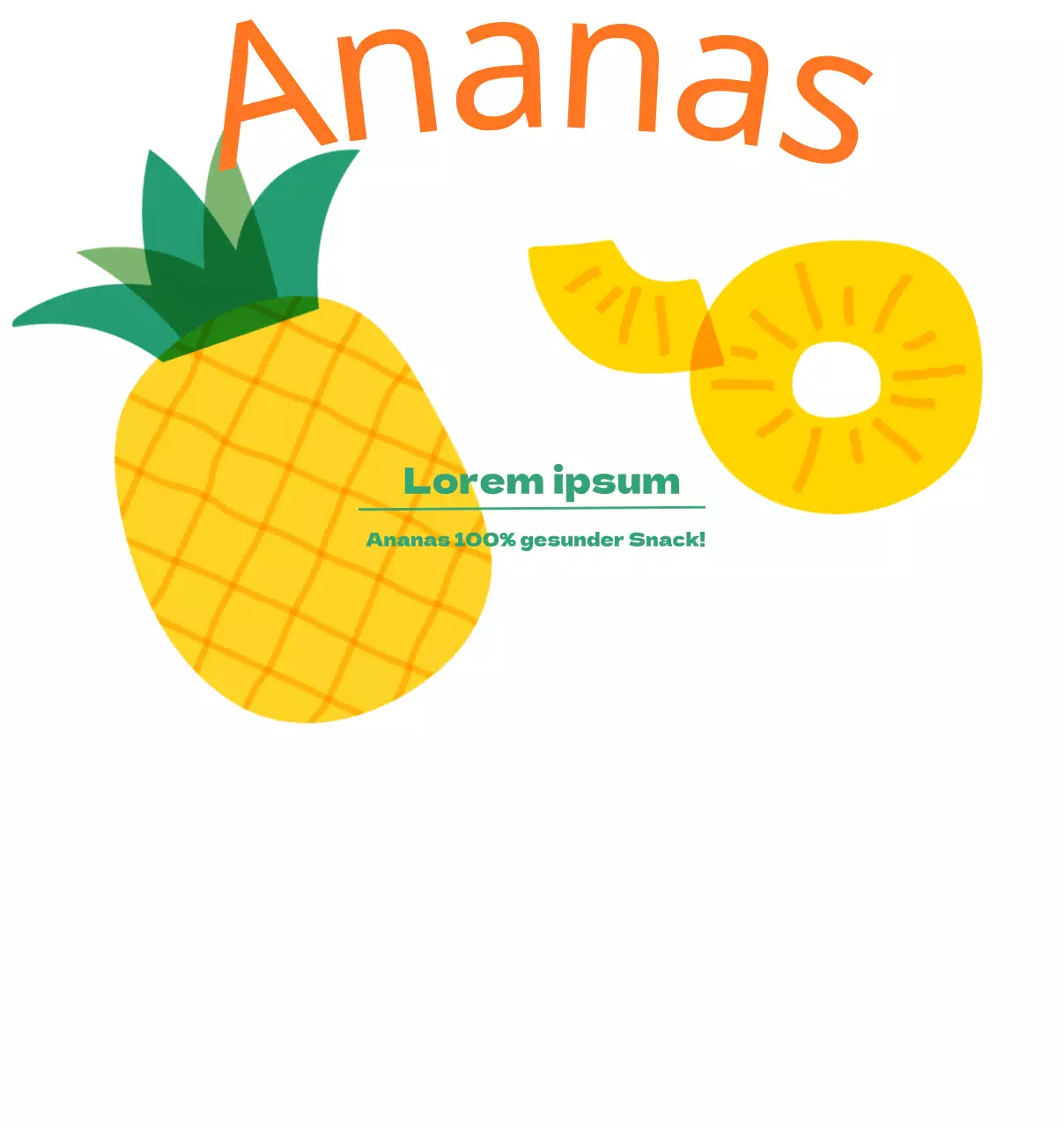 Illustration von Trockenfrüchten in Primärfarben