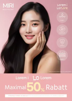 Förderung einfacher dermatologischer Verfahren in Rosa und Weiß