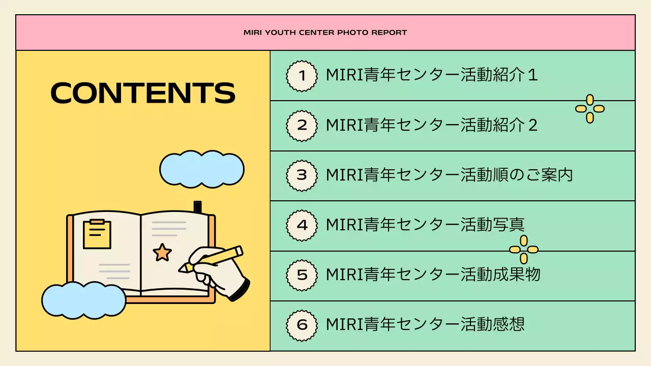 青 ポップ 教育 報告書 プレゼンテーション