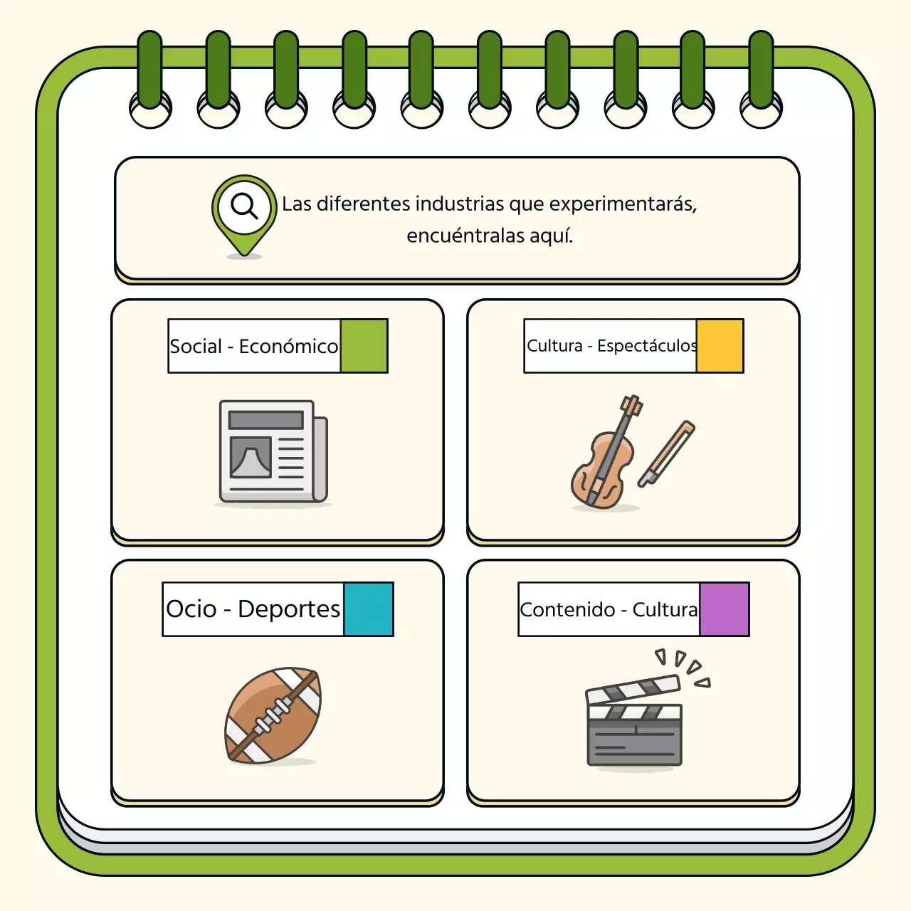 Una sencilla campaña de contratación amarilla y verde