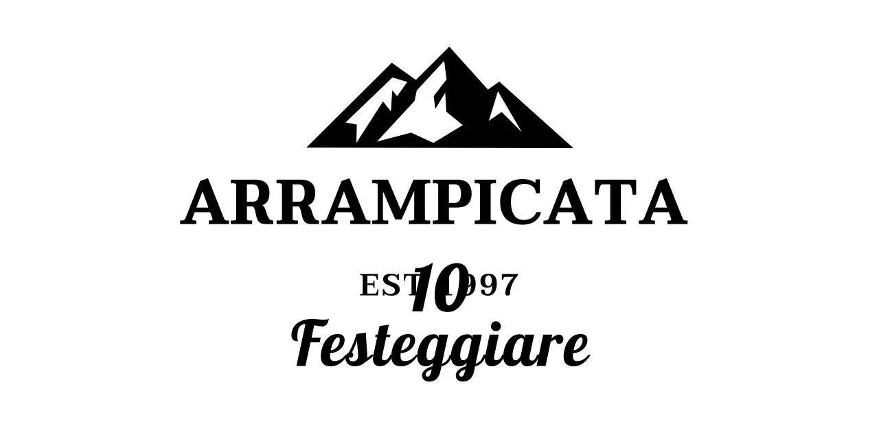 Un concetto semplice per un club di alpinismo con illustrazioni di montagna e font serif