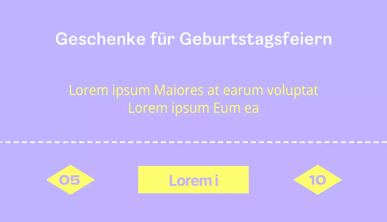 Eine lila-gelbe, saubere Babyparty im Ticket-Stil