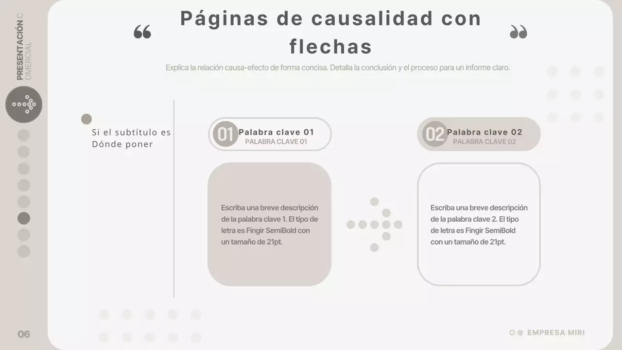 Informe de diseño moderno en beige y gris