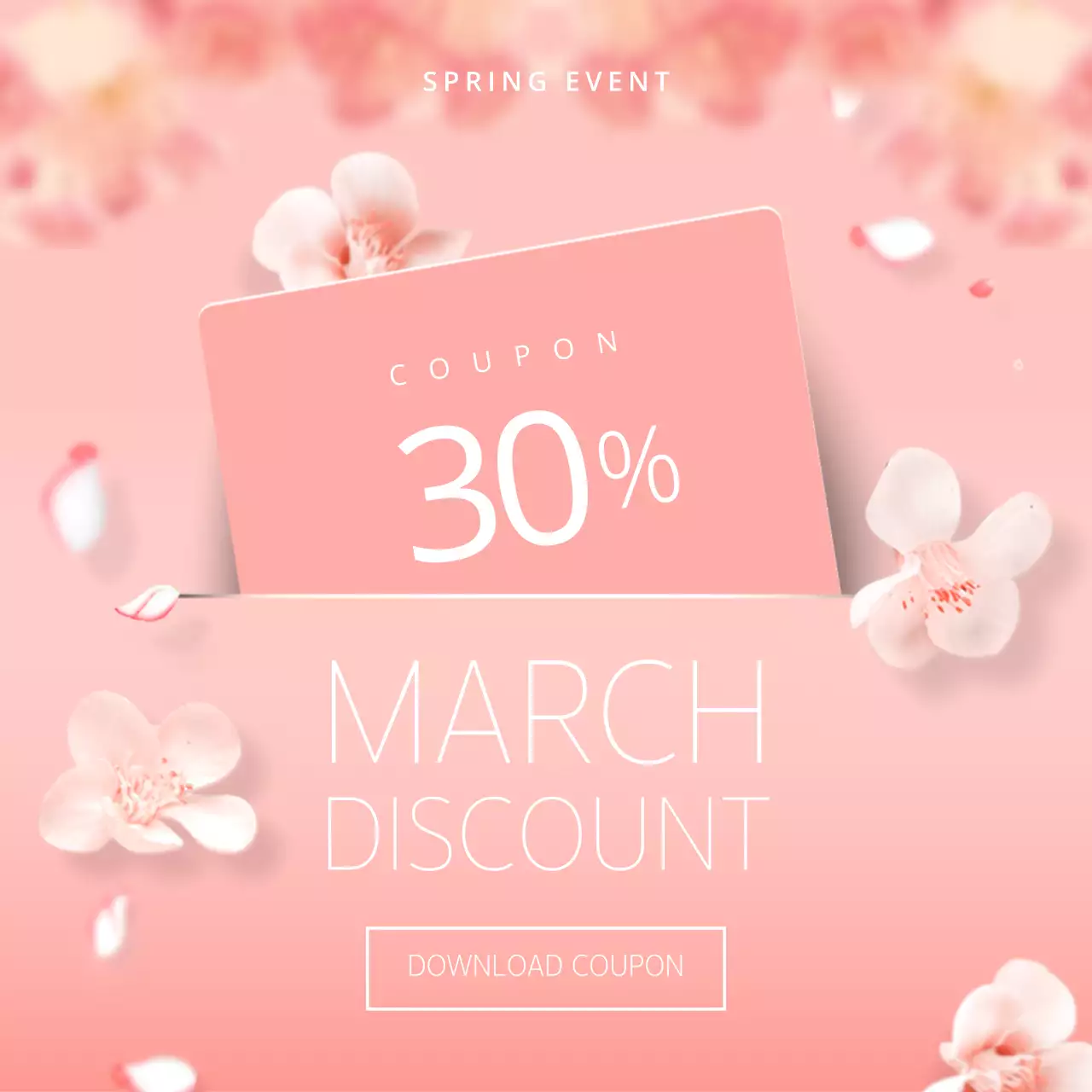 Pink Elegant Discount Promotion Social Media Post