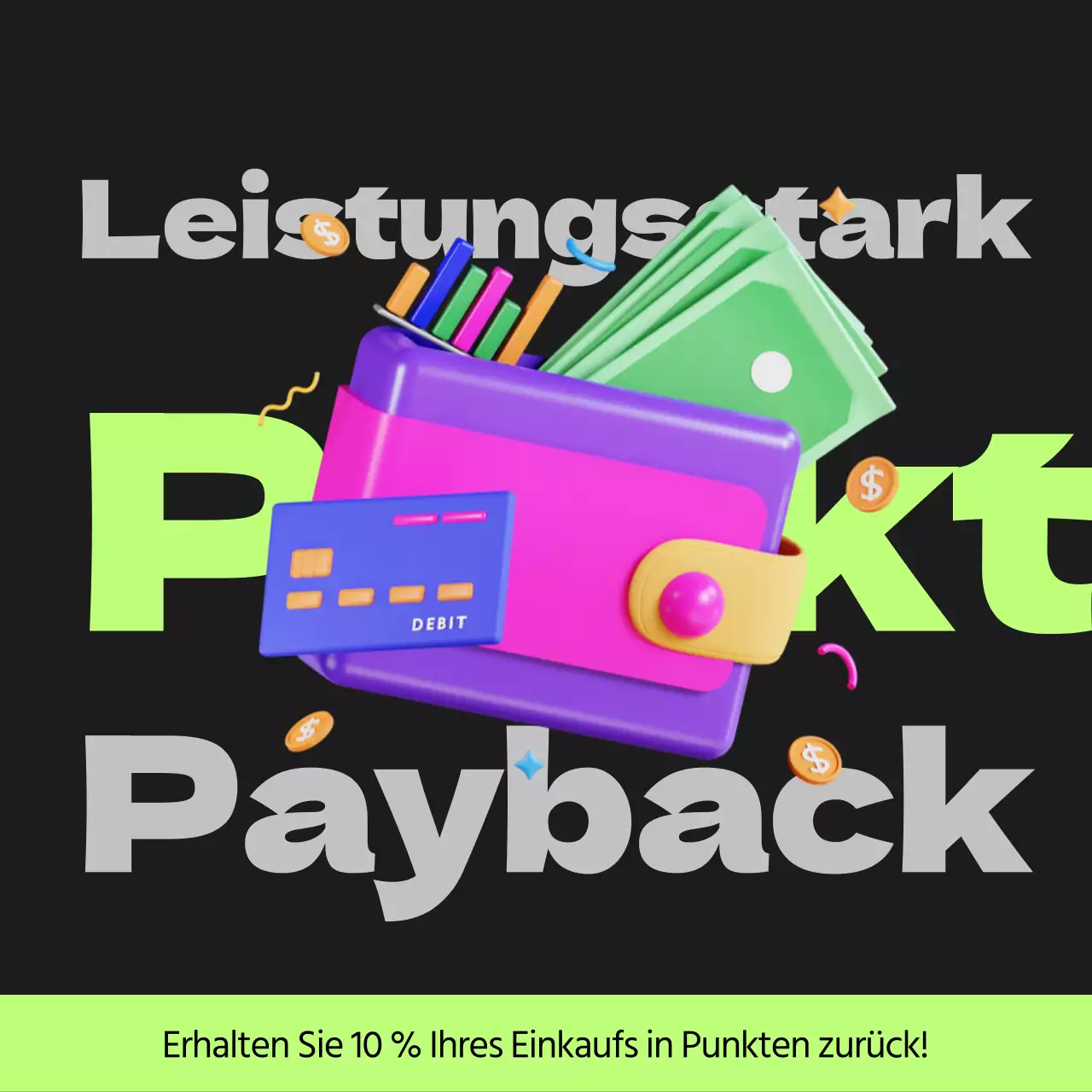 Cyberpunk points payback post in schwarz und lindgrün