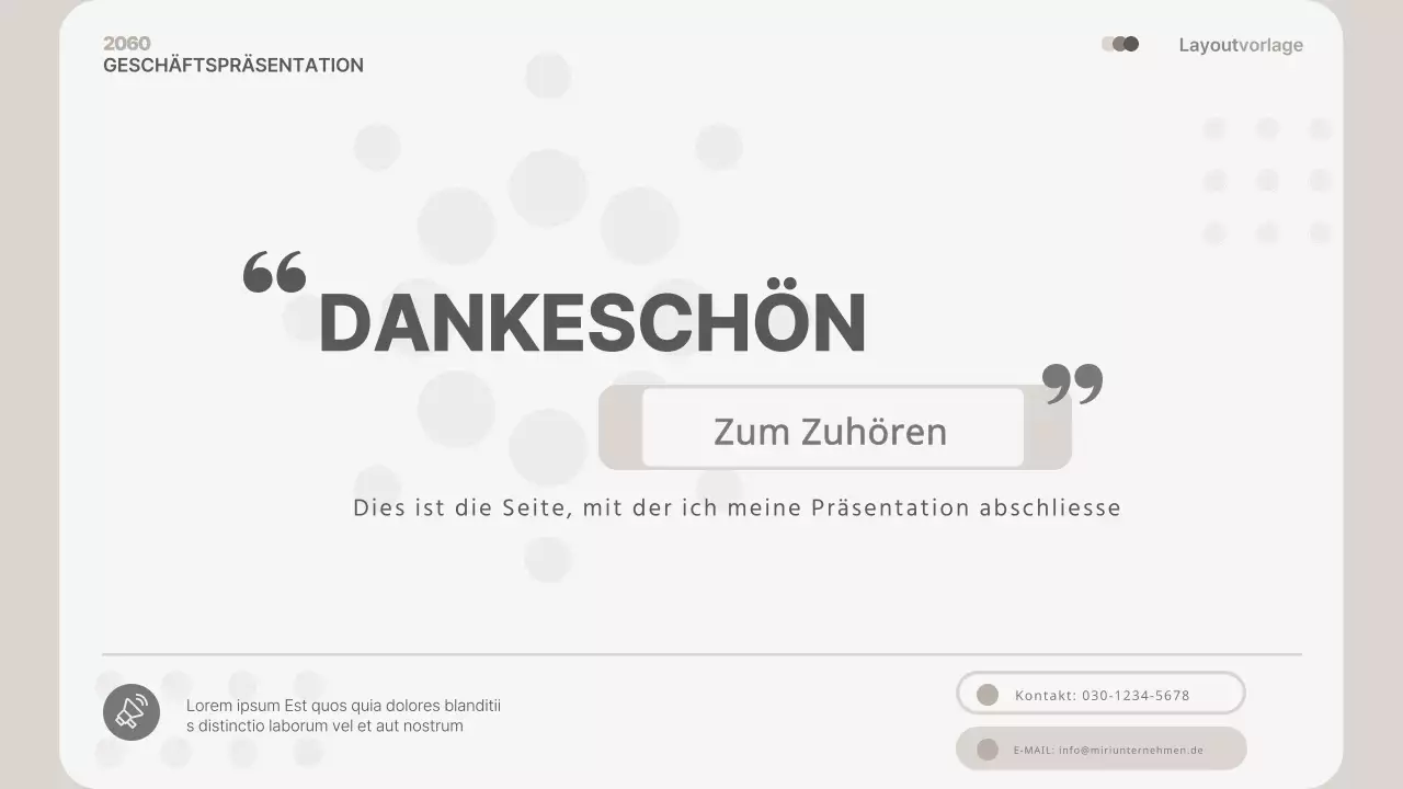 Eine einfache, beigefarbene Geschäftspräsentation