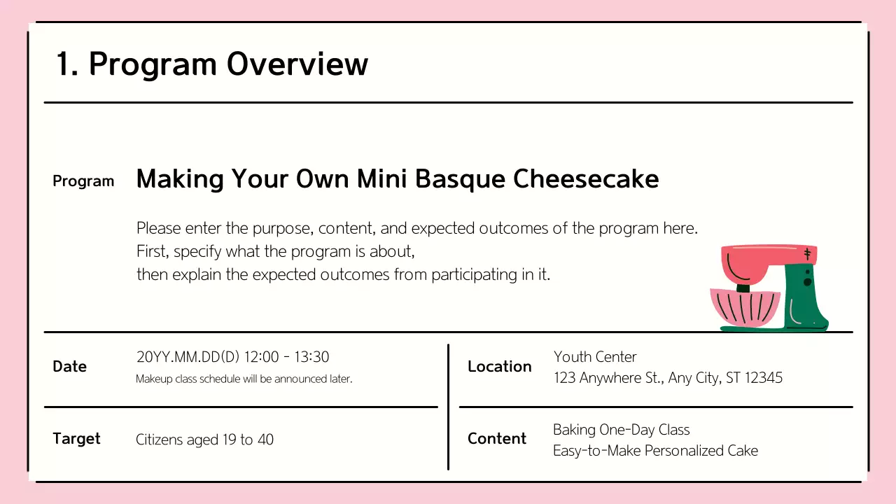 Pink Minimal Baking Guide Presentation