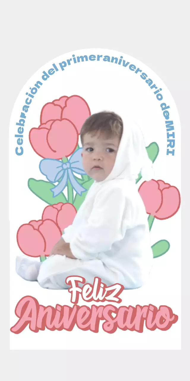 Un bonito retrato rosa de baby shower