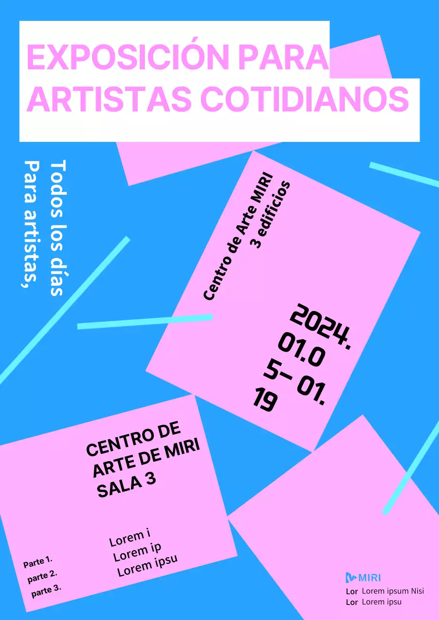 Promover una exposición de arte vivo en rosa
