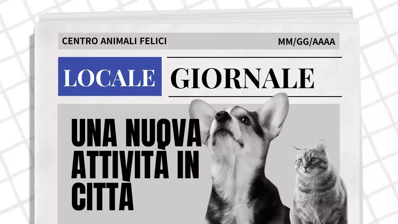 Rapporto d'affari a tema giornale classico blu e nero