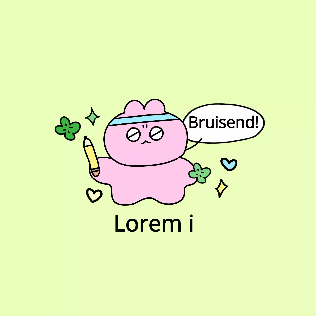 Een perfect amuletconcept met kleurrijke en schattige illustraties