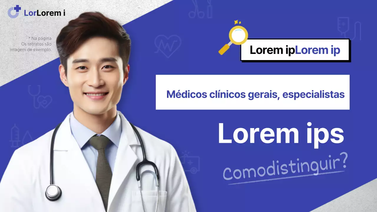 Trivialidades pseudo-médicas modernas em azul e cinzento