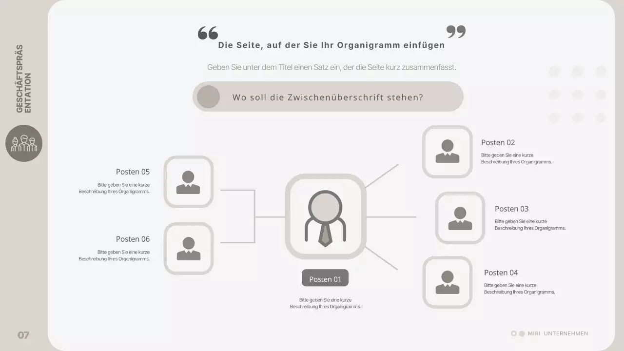 Eine einfache, beigefarbene Geschäftspräsentation