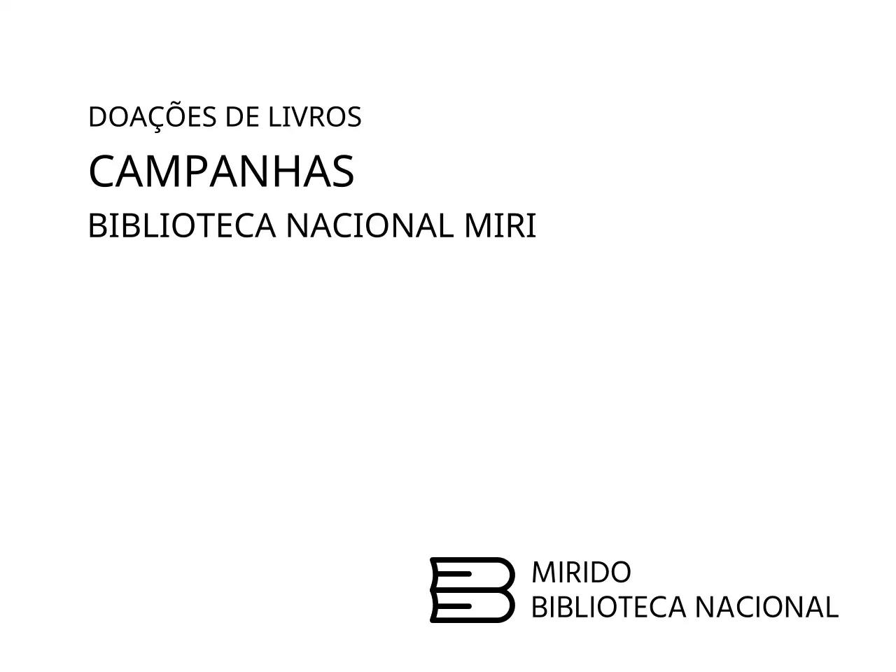 Um conceito simples para uma biblioteca nacional com um logótipo de livro de biblioteca