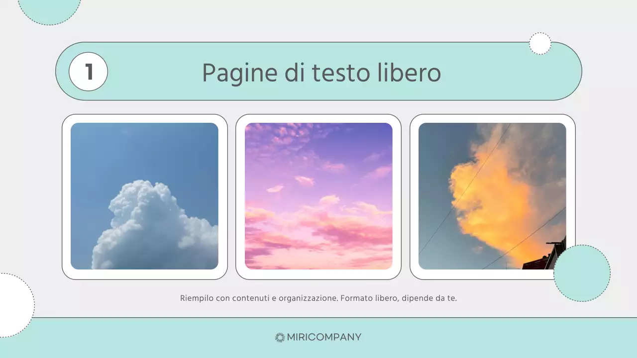 Presentazioni con un semplice sfondo grigio e menta