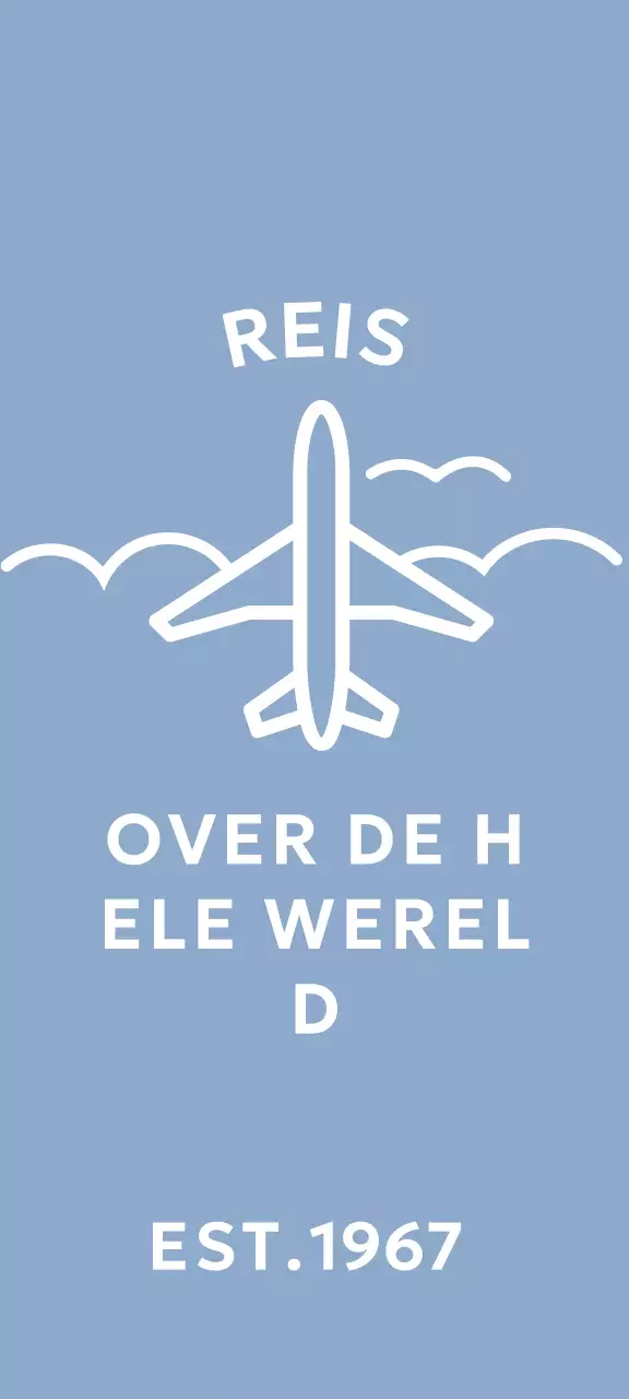 Een eenvoudig concept reisbureau met een vliegtuigillustratie