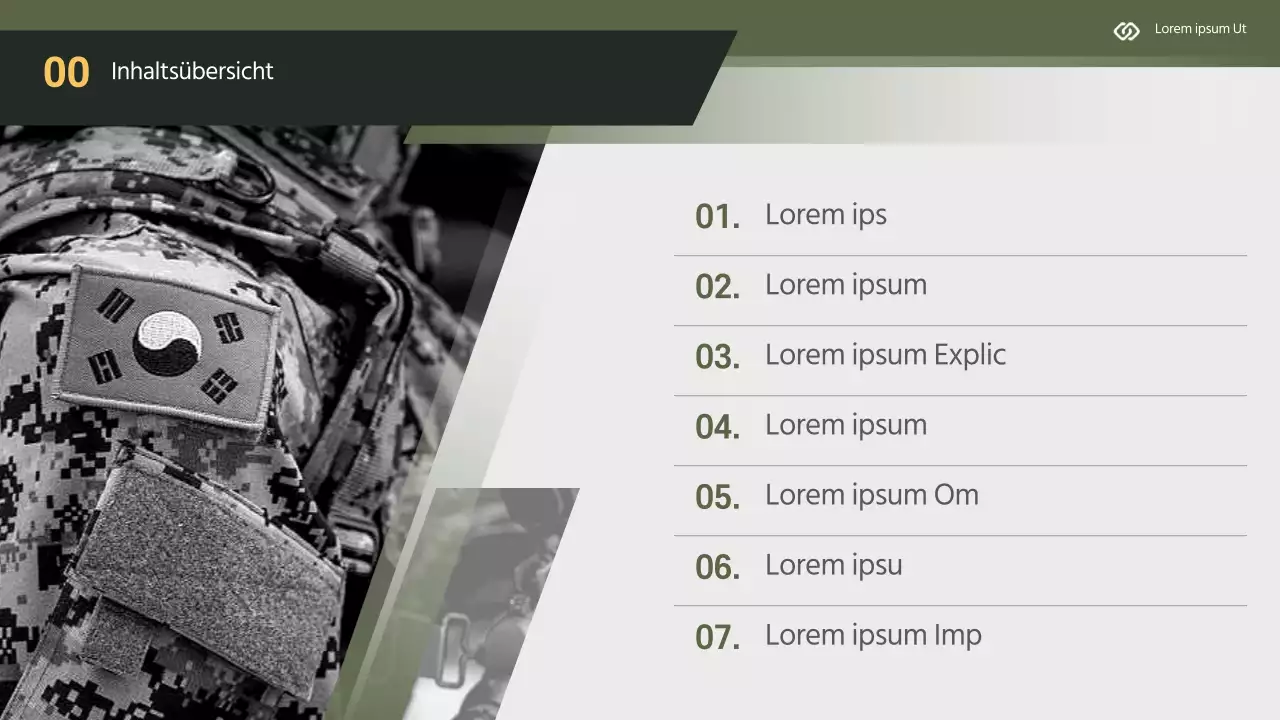 Modernes Zivilschutz-Ausbildungsmaterial in gelb und khaki