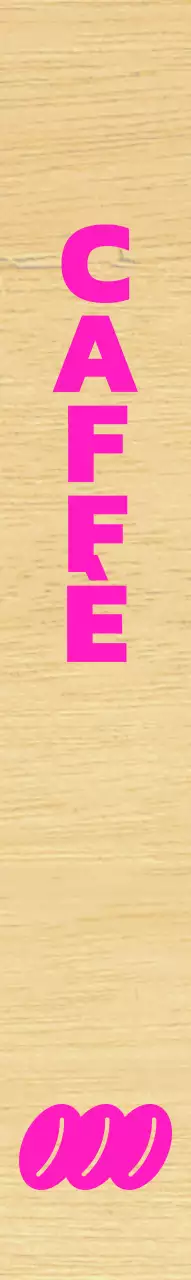 Un caffè moderno con accenti rosa