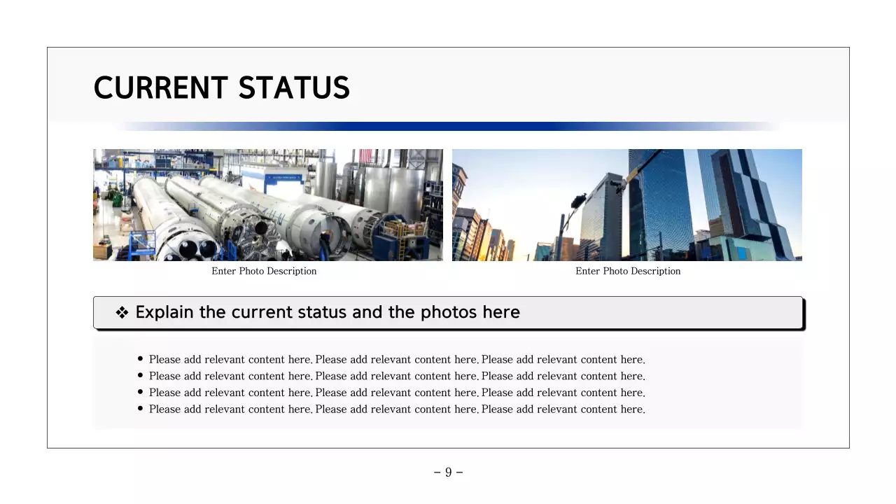 Basic printable report in navy blue and gray