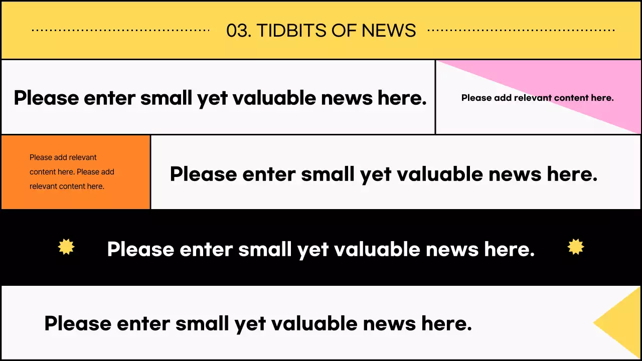 옐로우 모던 서비스 뉴스레터 프리젠테이션