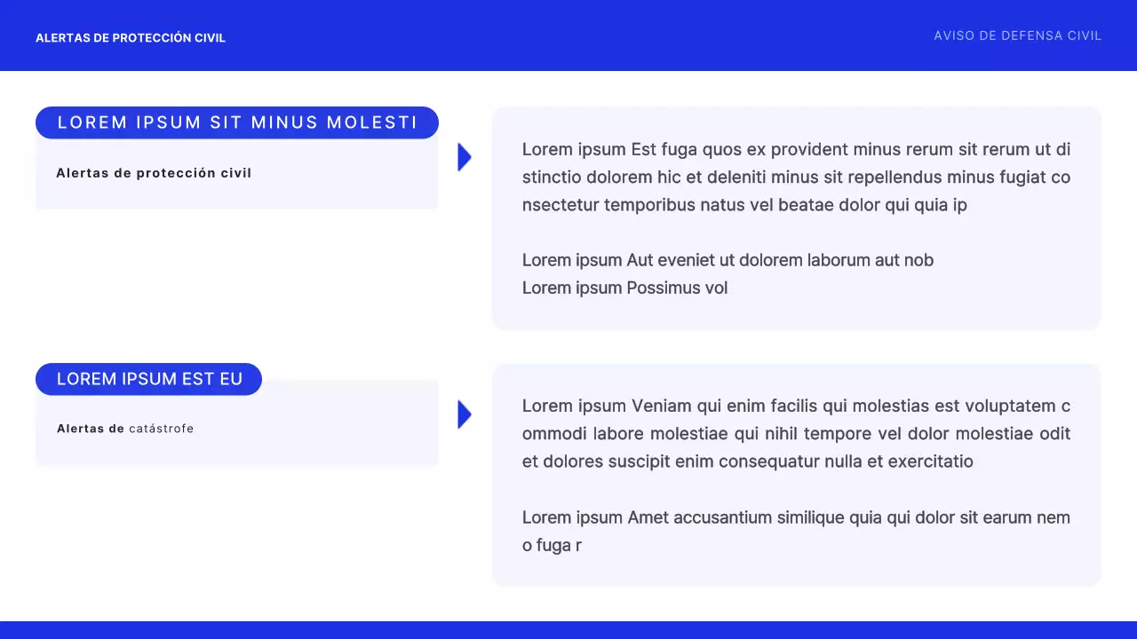 Formación sencilla de protección civil en azul marino y negro