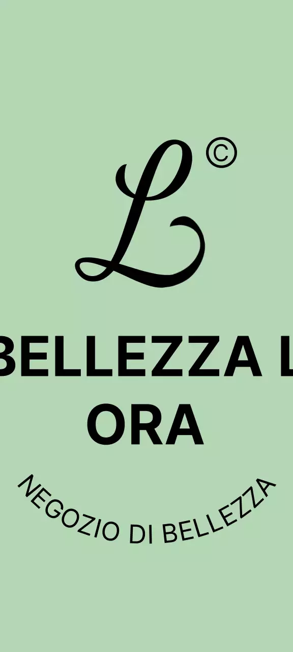 Lussuoso negozio di bellezza con alfabeto corsivo