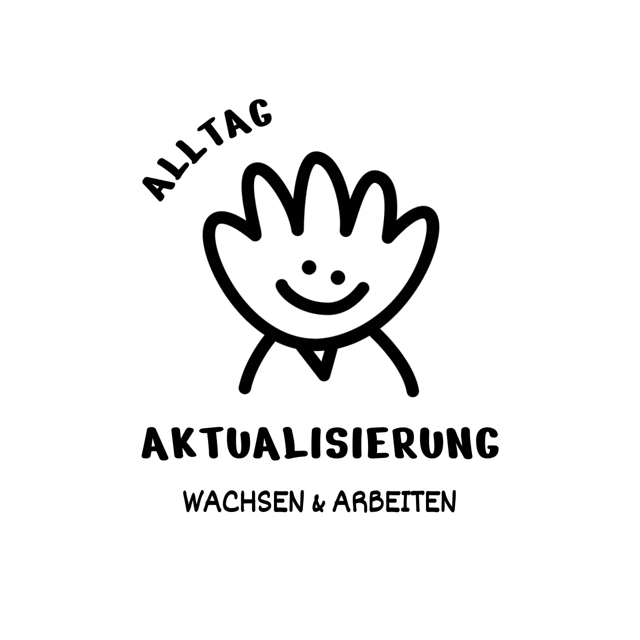 Rundes Design mit Handschrift