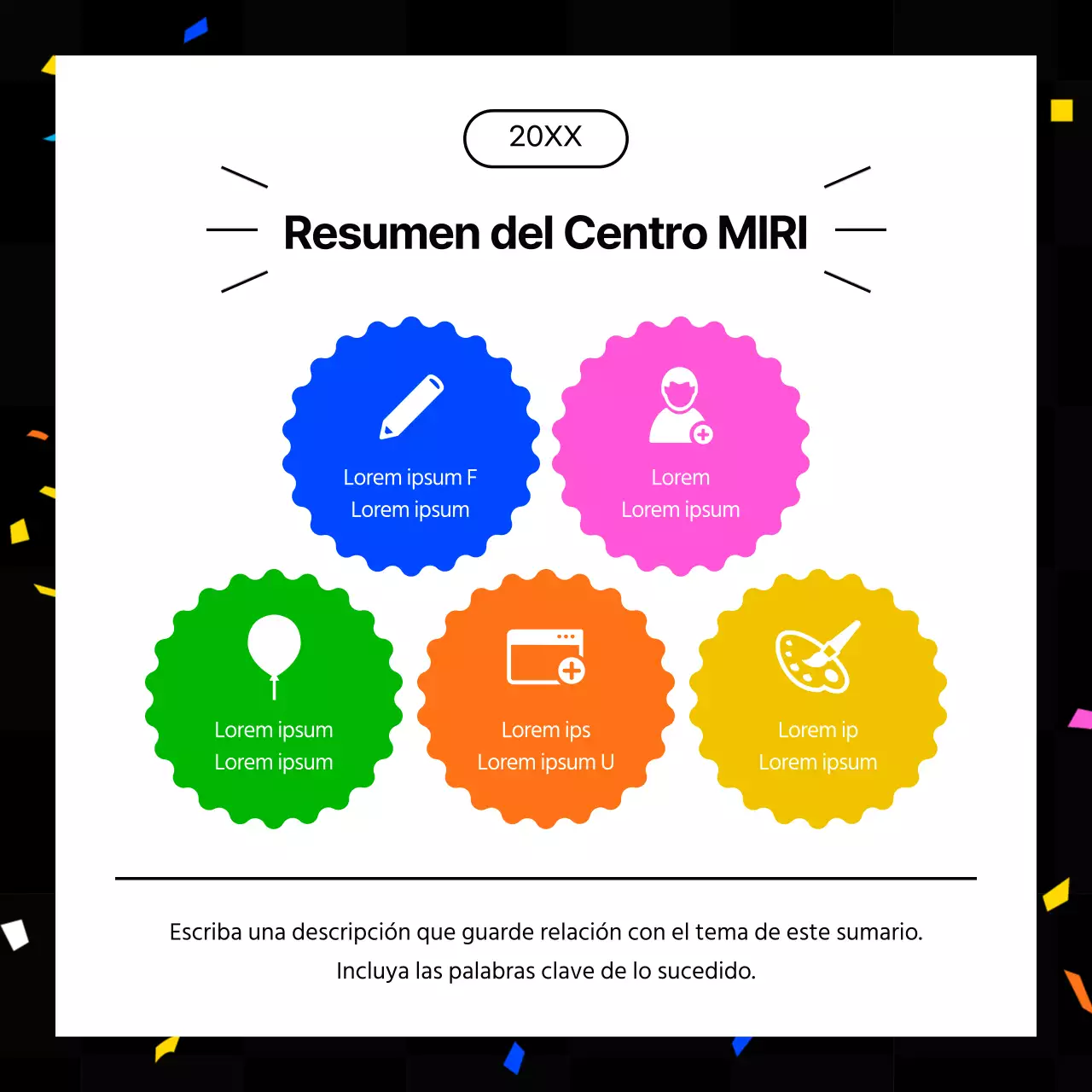 Informes de fin de año kitsch en rosa fuerte y colores fluorescentes