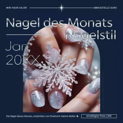 Fördern Sie moderne Nagelstil-Empfehlungen in Marineblau und Silber