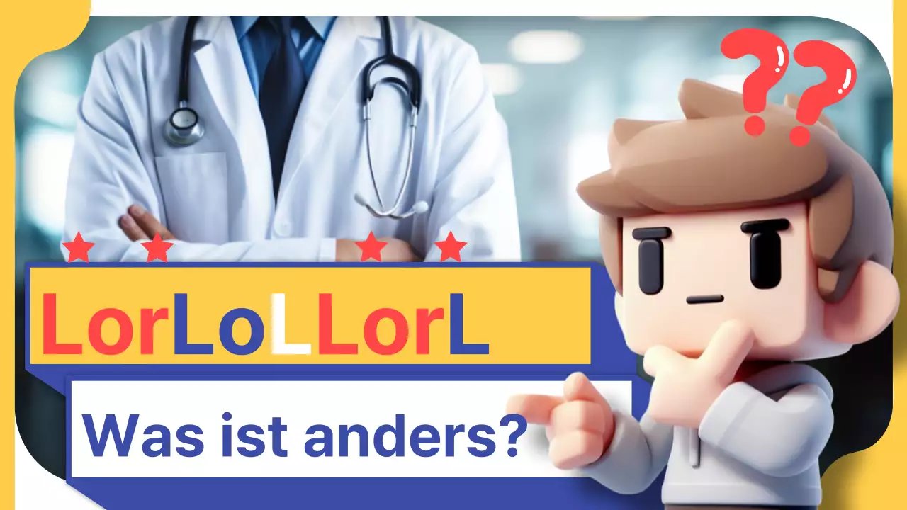 Über den Typ des Arztes im Pop-Art-Stil mit gelben Akzenten