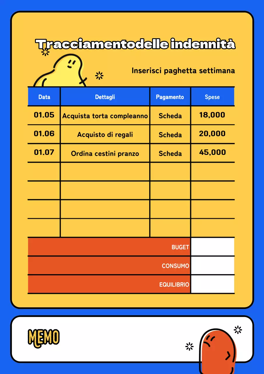 Simpatici blocchetti di monete tascabili gialli e blu