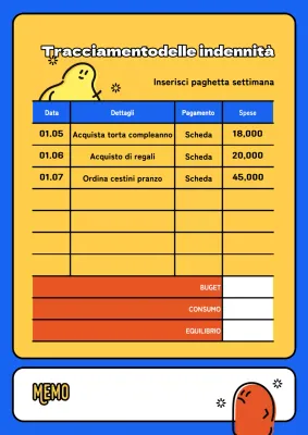 Simpatici blocchetti di monete tascabili gialli e blu