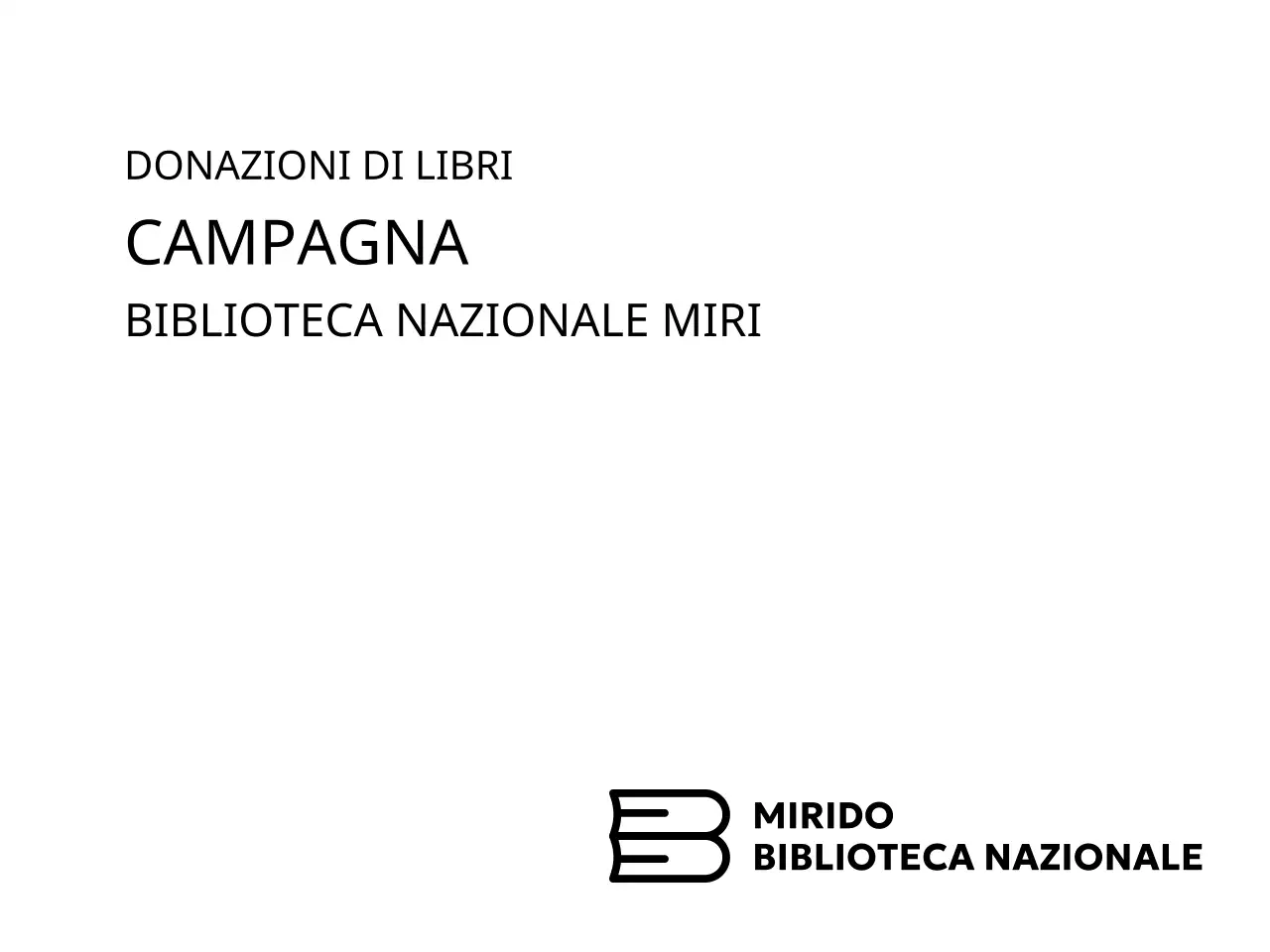 Un concetto semplice per una biblioteca nazionale con il logo di un libro di biblioteca