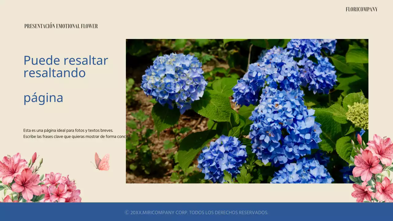 Sencilla y sentimental presentación floral primaveral en azul y marfil