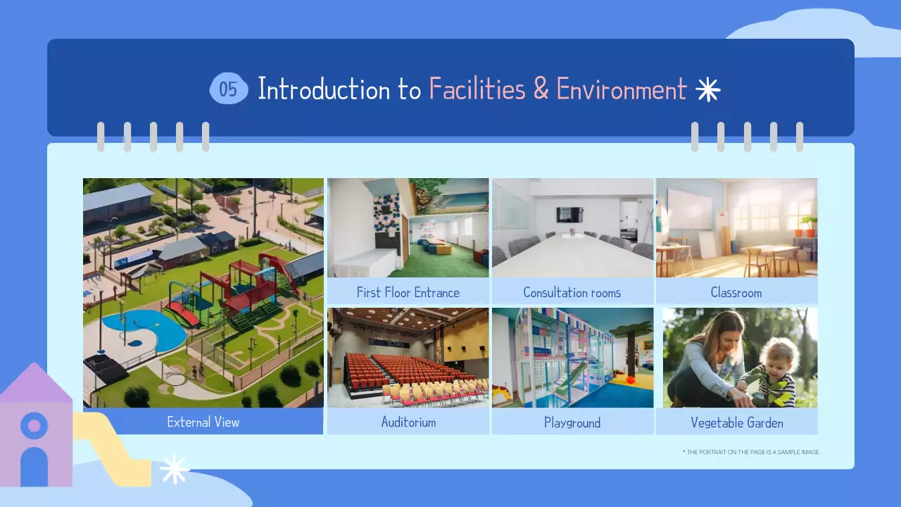 Blue Playful Kindergarten Guide Presentation