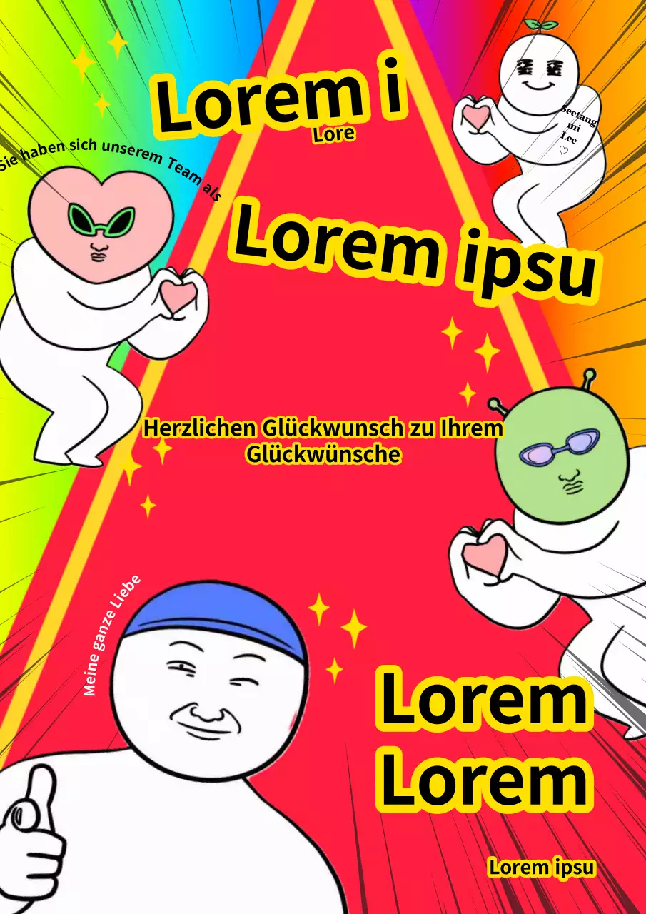 Regenbogenfarbenes Flaschenbegrüßungspapier