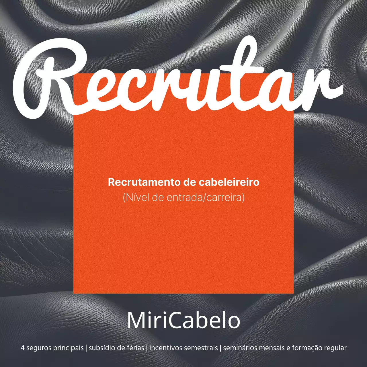Promover empregos de cabeleireiro de luxo a vermelho e preto