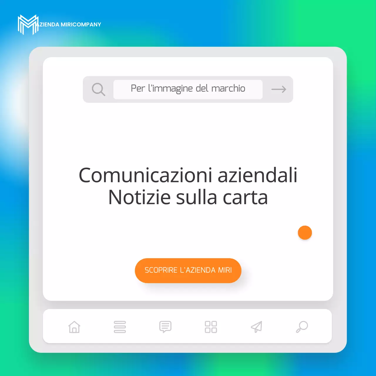 Un semplice pitch book aziendale blu e fluorescente