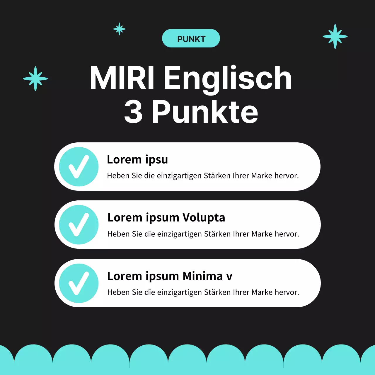 Ein einfacher schwarzer und hellblauer Newsletter der Marke Kit