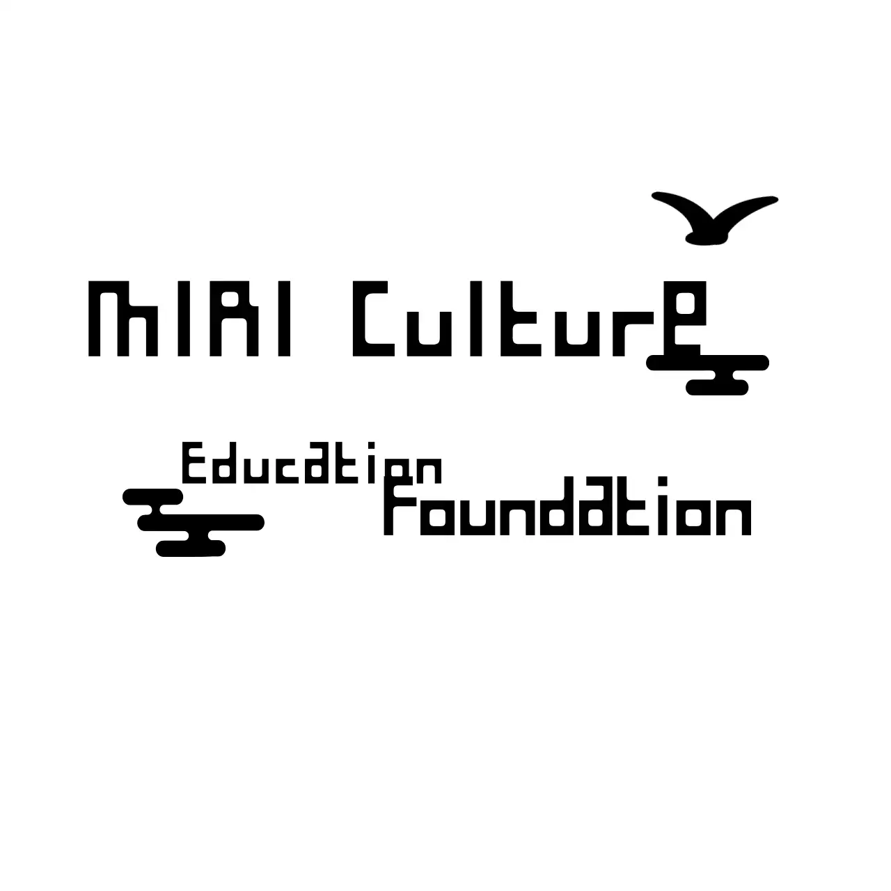 Educational organization foundation logo with typographic concept