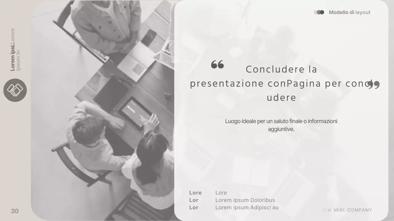 Una presentazione aziendale semplice e beige