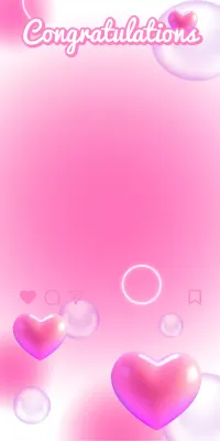 Celebration photo zone with pink kitschy hearts