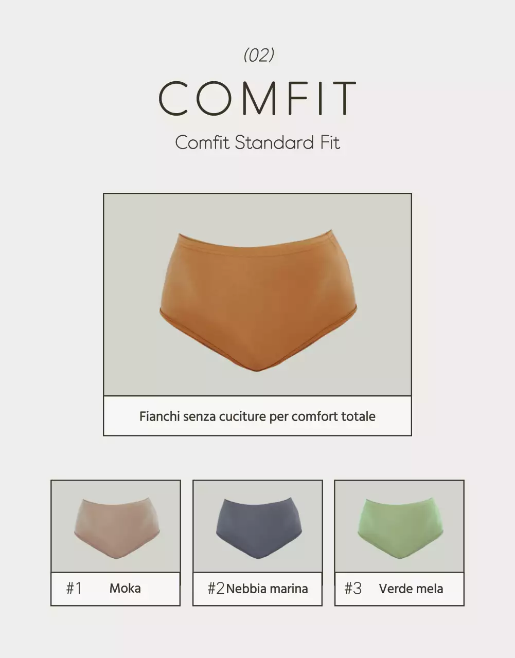 Pubblicità di biancheria intima semplice in bianco e chartreuse