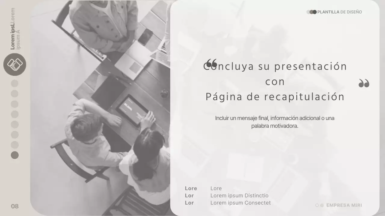 Informe de diseño moderno en beige y gris