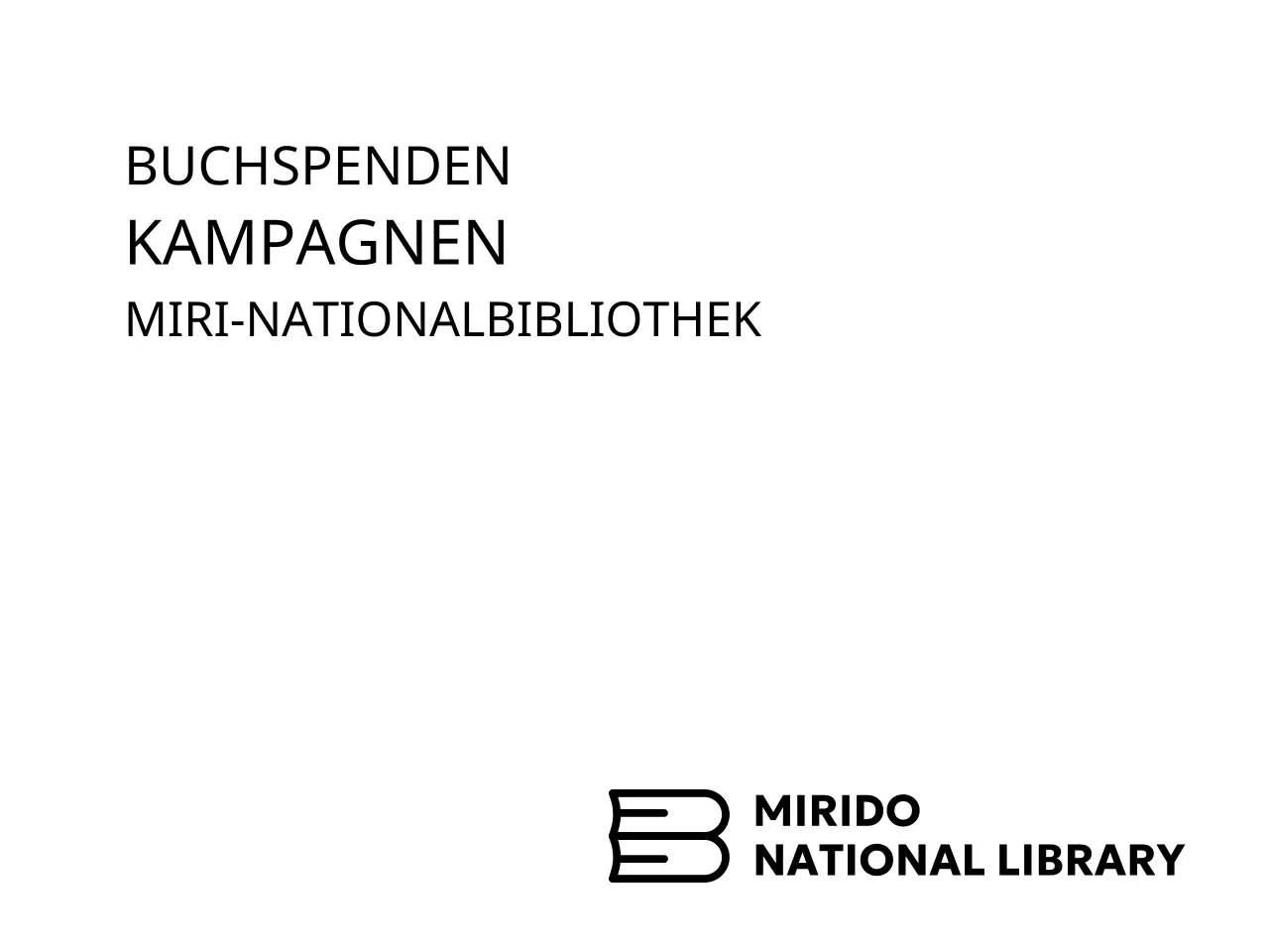 Ein einfaches Konzept für eine Nationalbibliothek mit einem Bibliotheksbuch-Logo