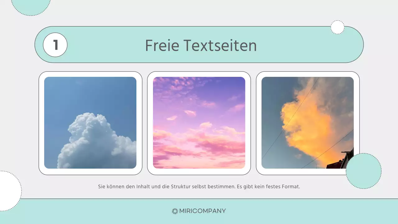 Präsentationen mit einfachem grauem und mintfarbenem Hintergrund