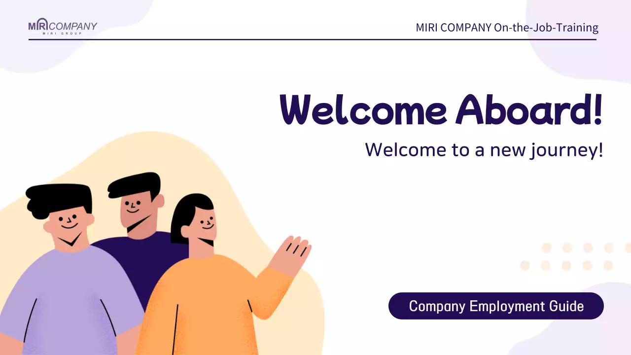 A simple HR training guide in mauve and orange