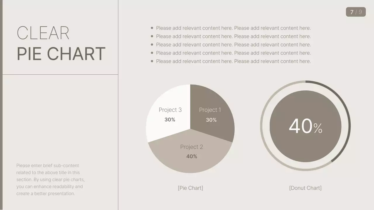 베이지색과 갈색의 미니멀한 비지니스 발표자료