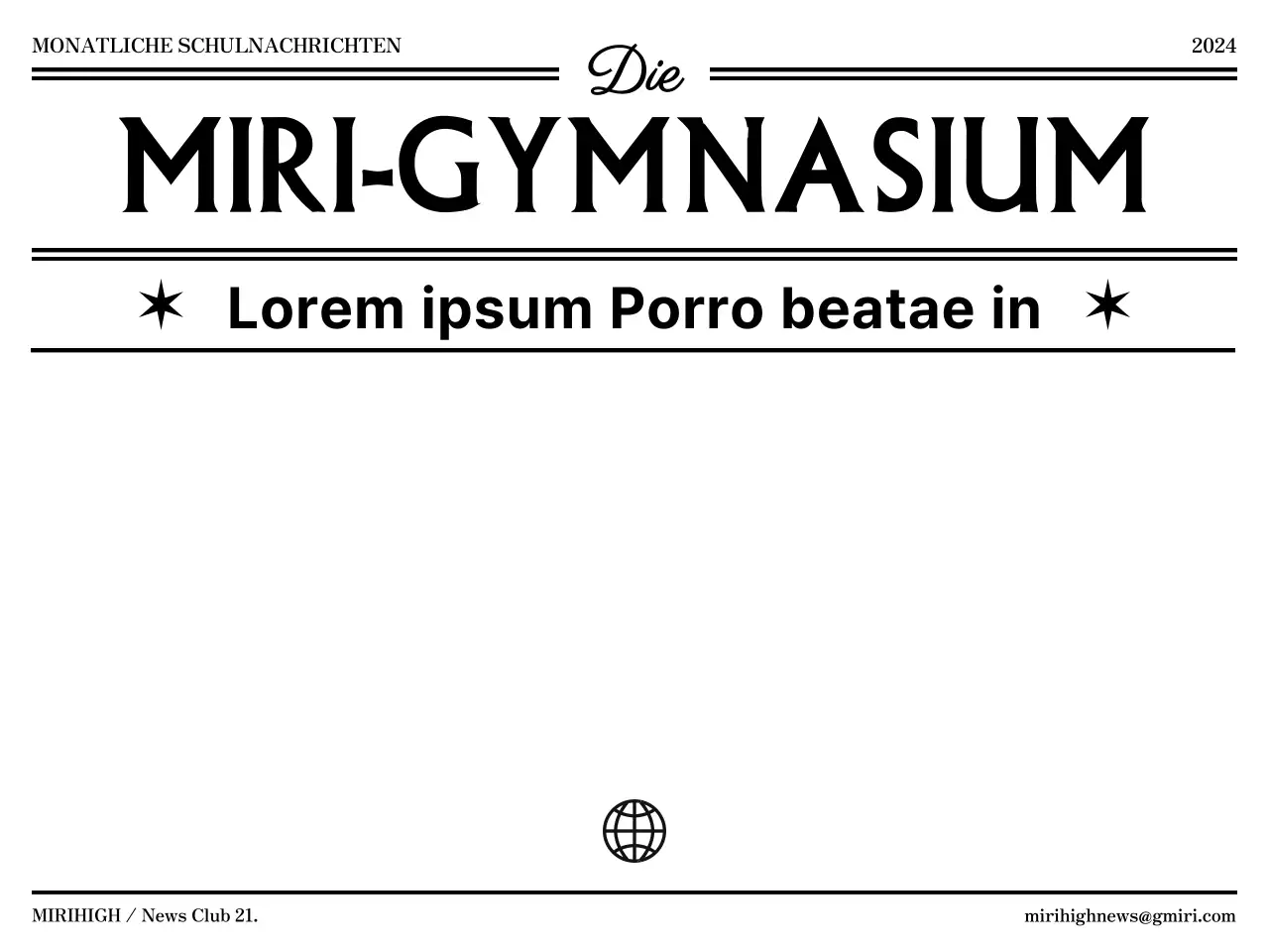 Umschlaggestaltung im Stil der Zeitungsgestaltung